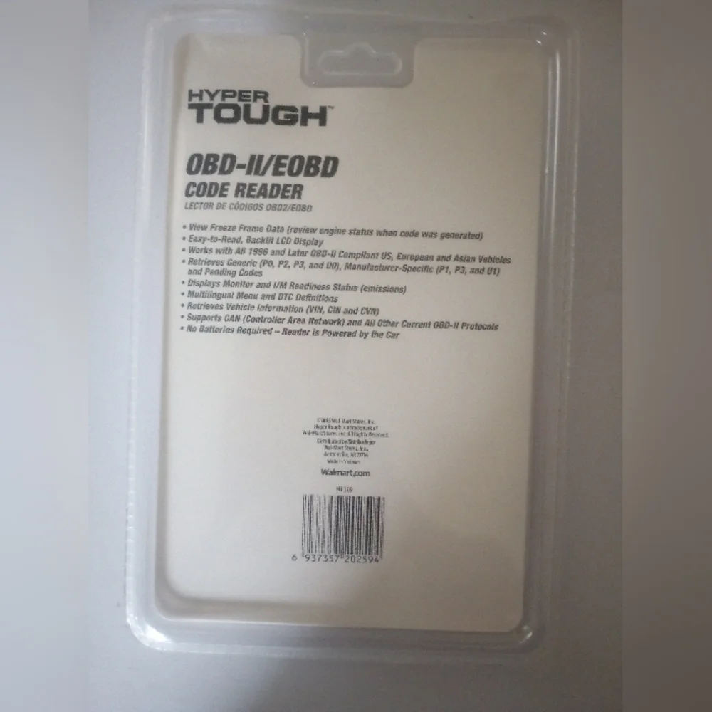 Hyper Tough Red OBD-II/EOBD Code Reader - Picture 2 of 4